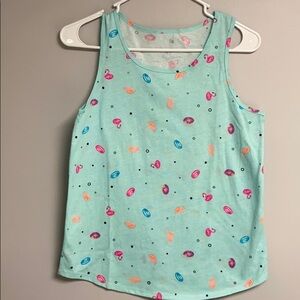 Girls Tank Top Size 16 NWT, mint green with colors
